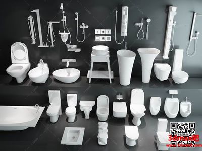3D衛(wèi)浴模型資源全解析 現(xiàn)代潔具馬桶、洗手盆、浴缸、花灑、龍頭模型集